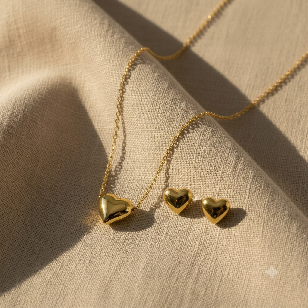 Elegant Golden Heart Necklace